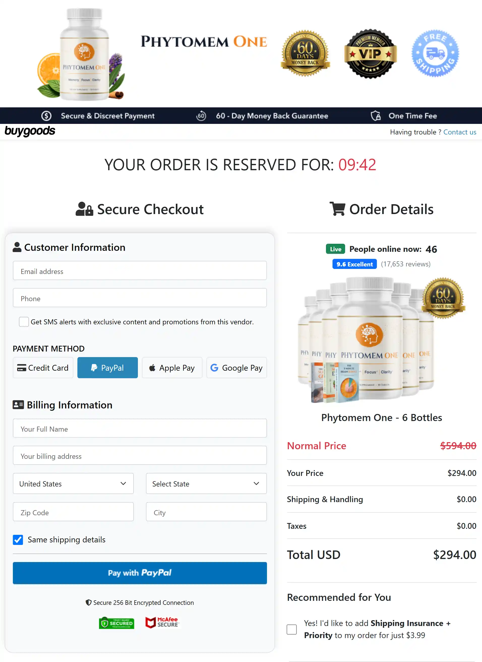 phytomem-one phytomem-one-secure-checkout-page